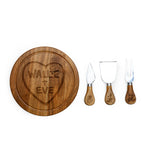 Picnic Time Wall-E - Acacia Brie Cheese Cutting Board & Tools Set