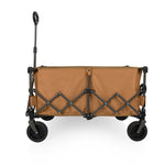 Picnic Time Wilderness Collapsible Folding Wagon Brown & Gray