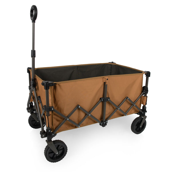 picnic time Wilderness Collapsible Folding Wagon Brown & Gray