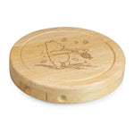 Picnic Time Winnie The Pooh - Winnie The Pooh Brie Cheese Cutting Board & Tools Set