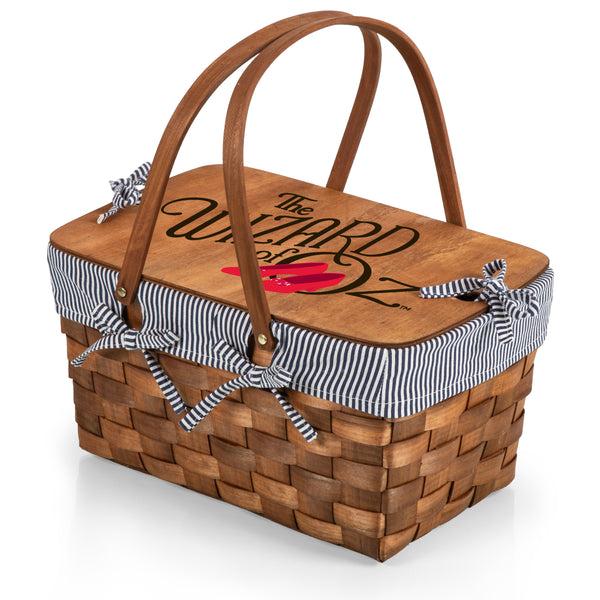 picnic time Wizard of Oz - Kansas Handwoven Wood Picnic Basket