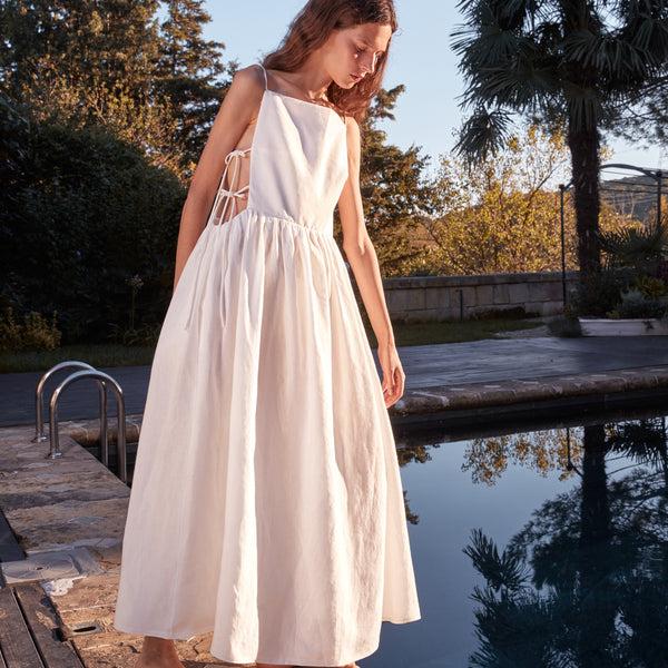 piece of white Abby Dress Coconut