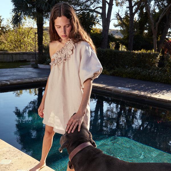 piece of white Ada Dress Peanut