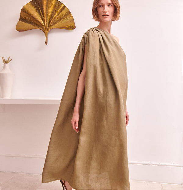 piece of white Aesop Dress Olive