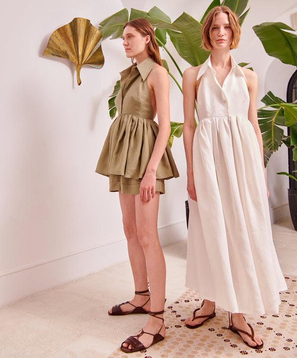 Piece Of White Aida Top Olive