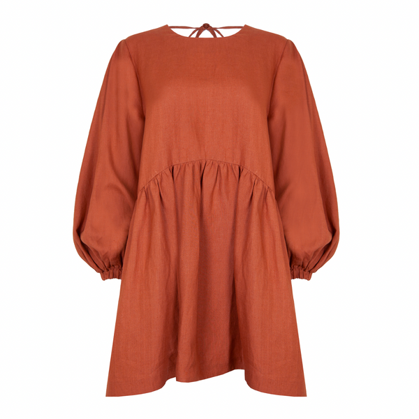 piece of white Alba Dress Terra Cotta