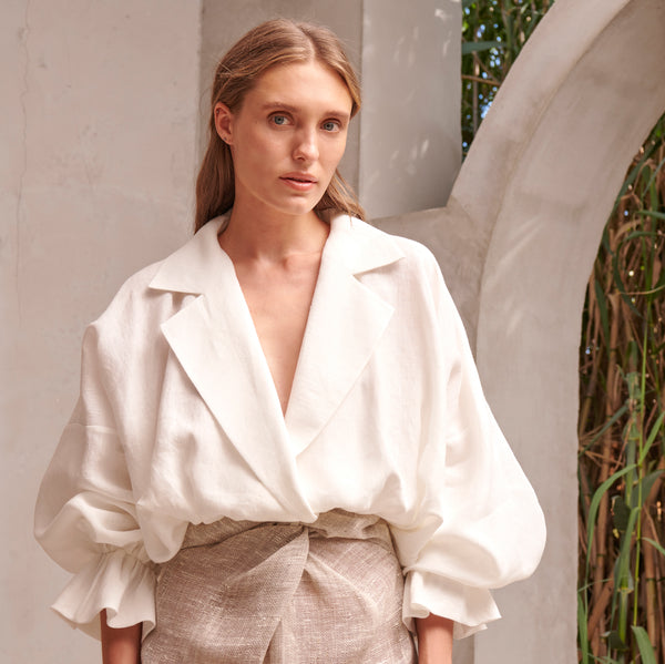 piece of white Alexis Shirt Coconut