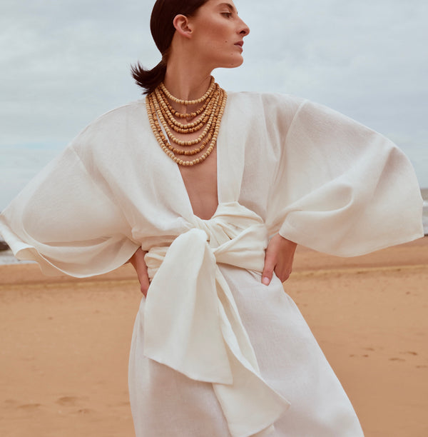 piece of white Amara Dress Coconut