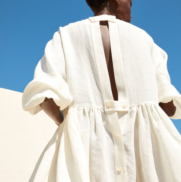 piece of white Amelia Dress Coconut