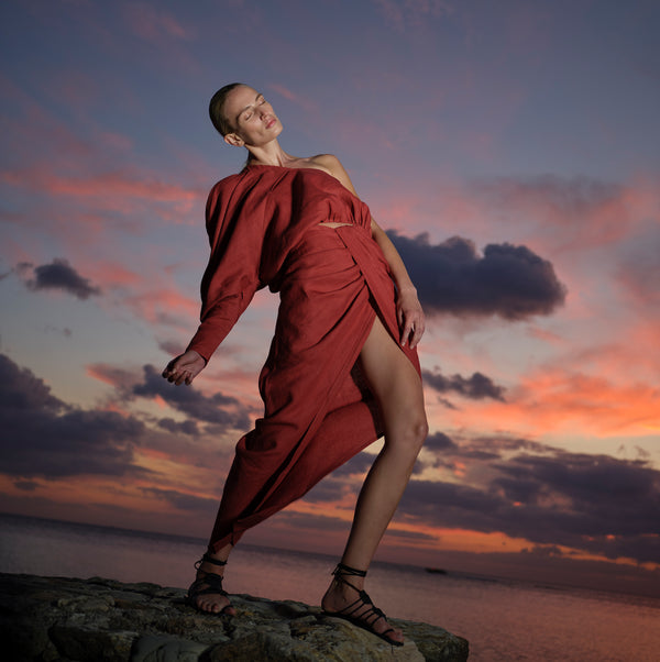 piece of white Amy Skirt Cranberry