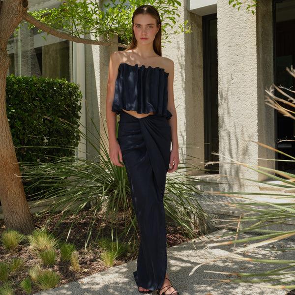 piece of white Amy Skirt Midnight Navy