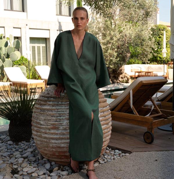 Piece Of White Amyra Dress Teal Green