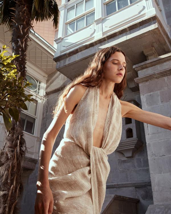 Piece Of White Athena Dress Biscotti