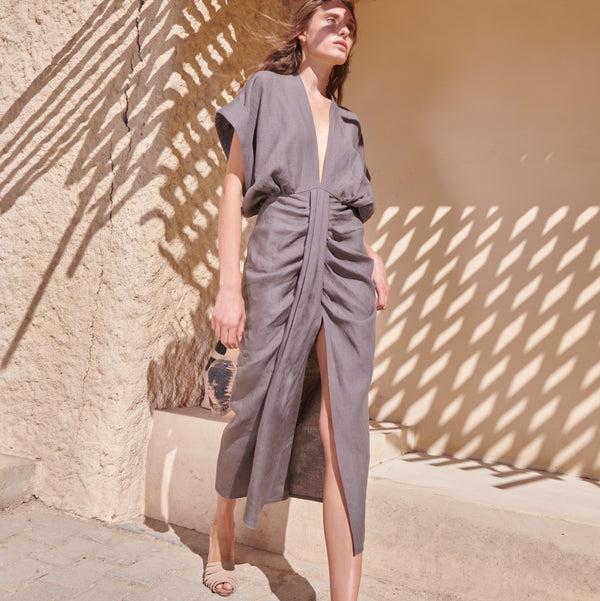 piece of white Audelia Dress Stone