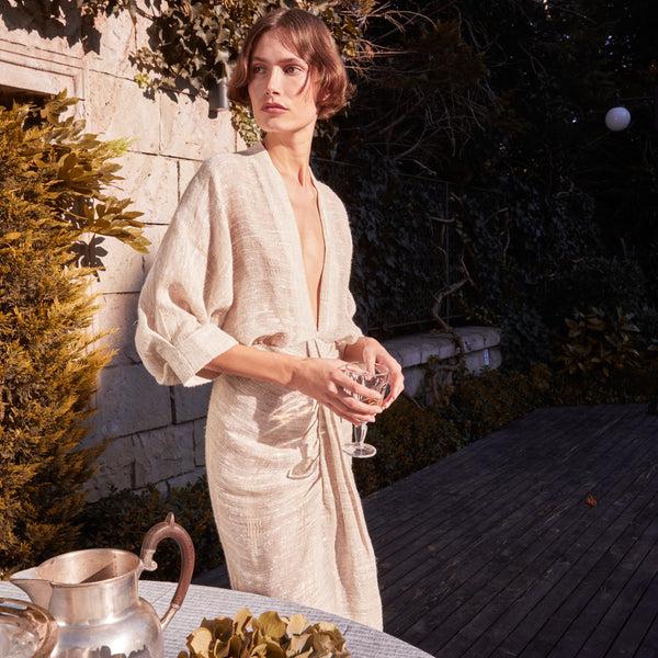 piece of white Audrey Dress Biscotti