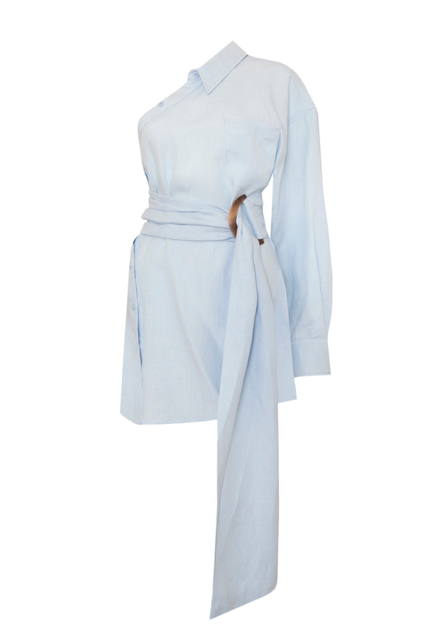 Piece Of White Blake Dress Light Blue