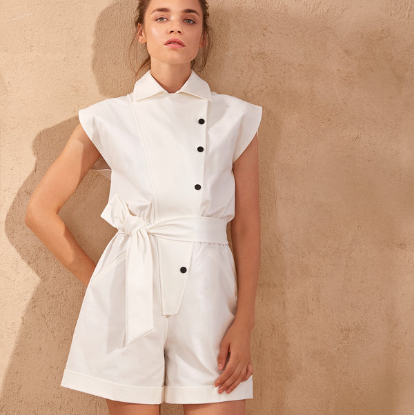 piece of white Blake Jumpsuit