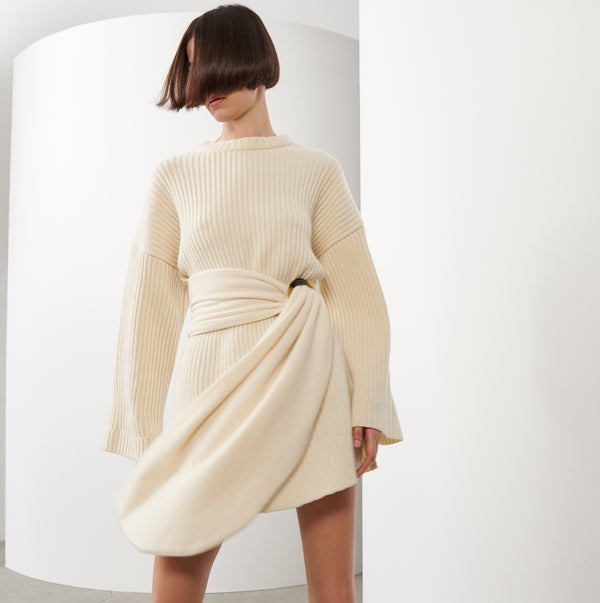 piece of white Caitlin Dress Coconut