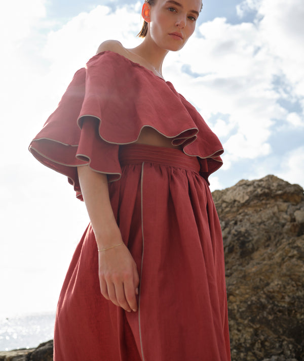 Piece Of White Candace Skirt Cranberry