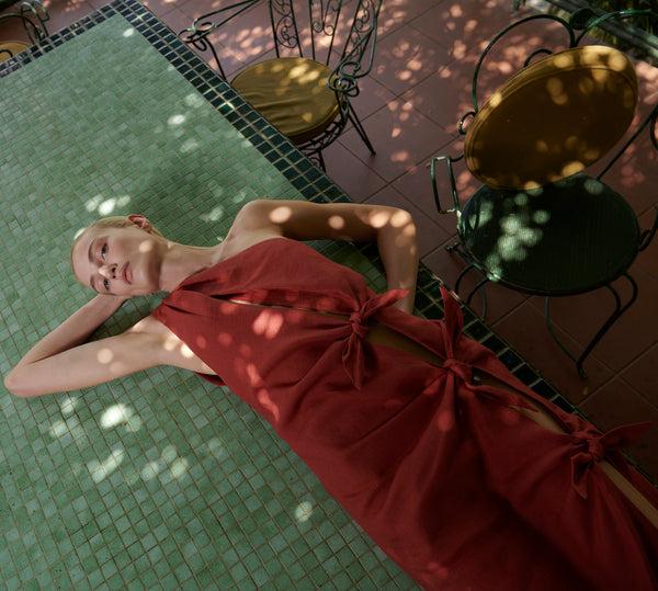 Piece Of White Carly Dress Cranberry