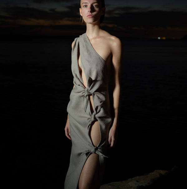 piece of white Carly Dress Moon