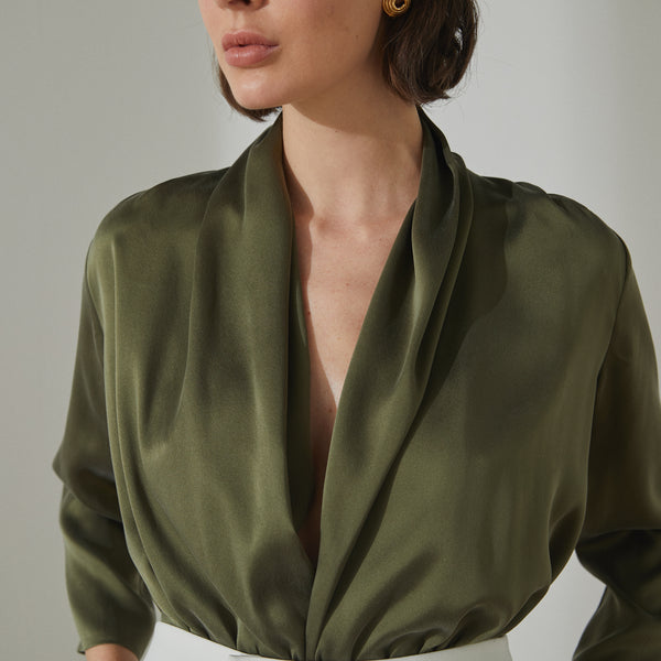 piece of white Cecile Shirt Khaki