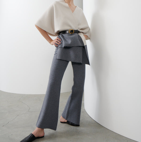 piece of white Danielle Trousers Stone