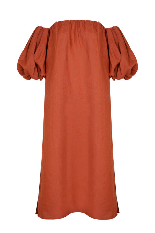 Piece Of White Darcia Dress Terra Cotta