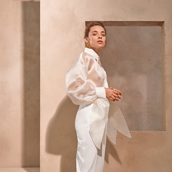 piece of white Darla Shirt Coconut