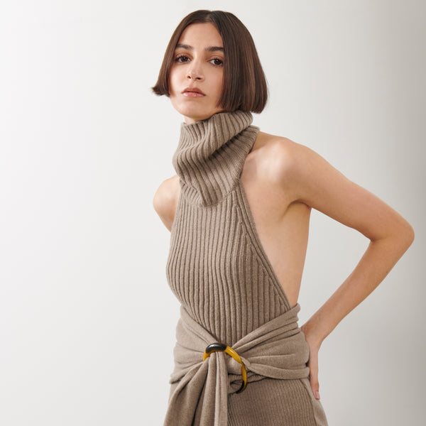 Piece Of White Estelle Top Peanut