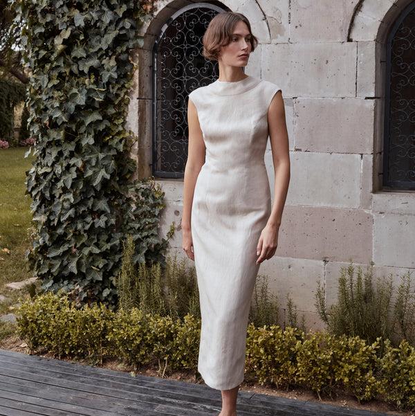 Piece Of White Georgia Dress Peanut