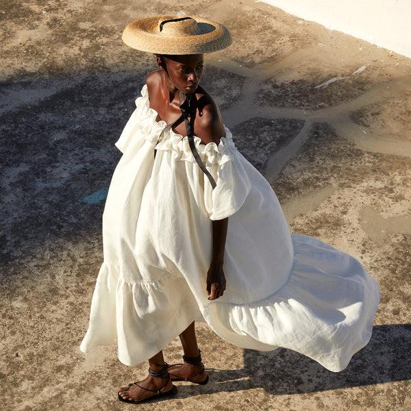 piece of white Kalina Dress Coconut