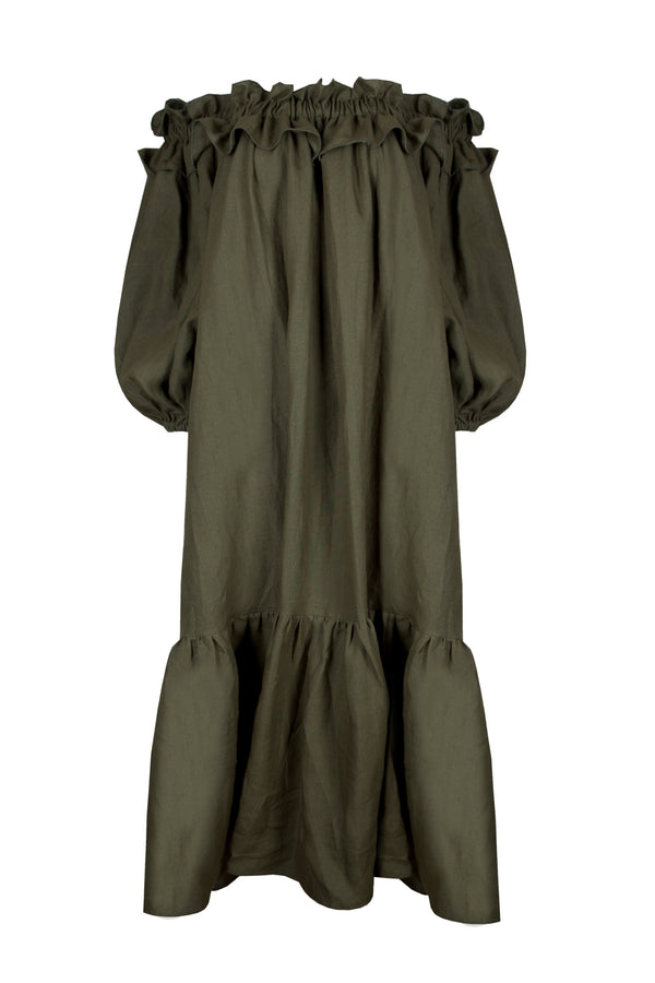 Piece Of White Kalina Dress Khaki