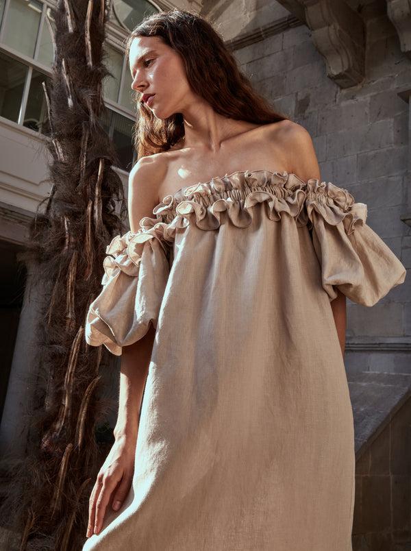 Piece Of White Karla Dress Peanut