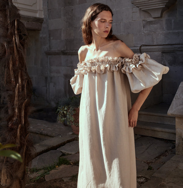 piece of white Karla Dress Peanut