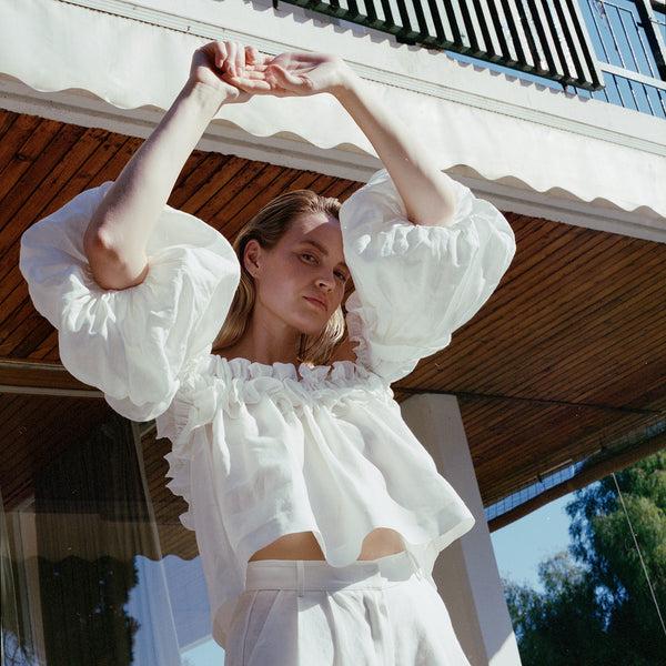 piece of white Karla Top Coconut