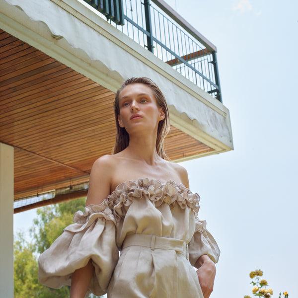 Piece Of White Karla Top Peanut