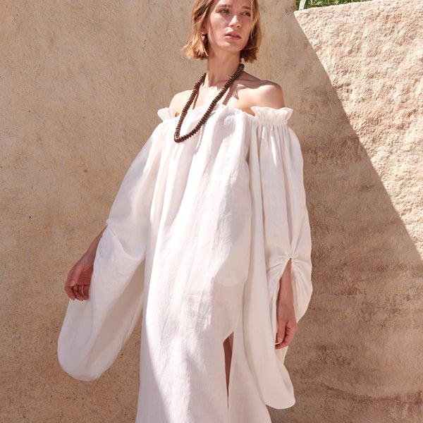 piece of white Kendra Dress Coconut