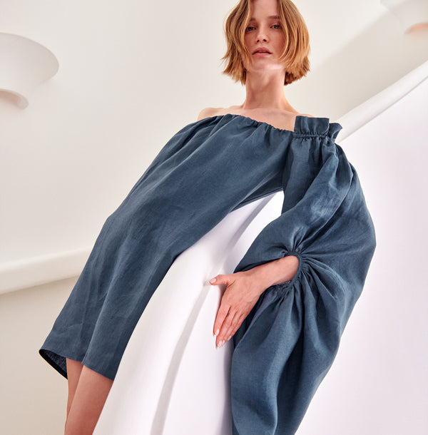 Piece Of White Kendra Mini Dress Navy