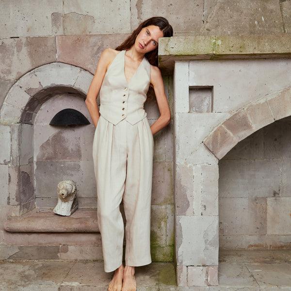 piece of white Leia Trousers Peanut