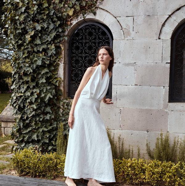 piece of white Leyla Dress Coconut