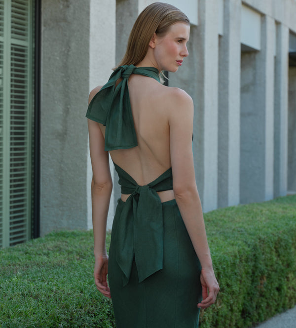 Piece Of White Lya Dress Teal Green