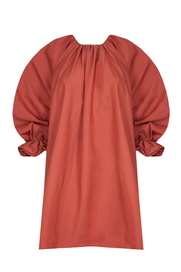 Piece Of White Marceau Dress Terra Cotta