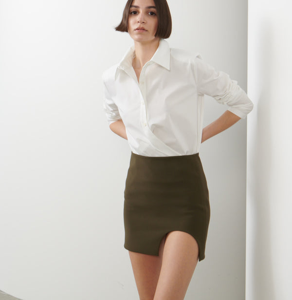 piece of white Naomi Skirt Khaki