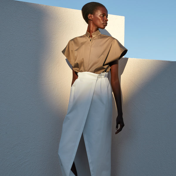 piece of white Pattie Shirt Khaki