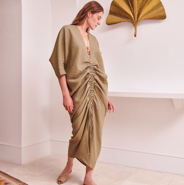 piece of white Rafaella Dress Olive