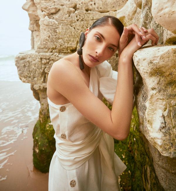 Piece Of White Rhea Dress Coconut