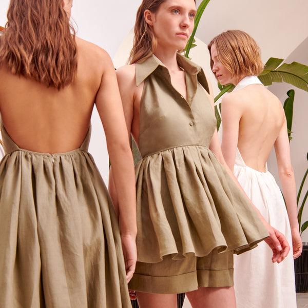 piece of white Riviera Shorts Olive