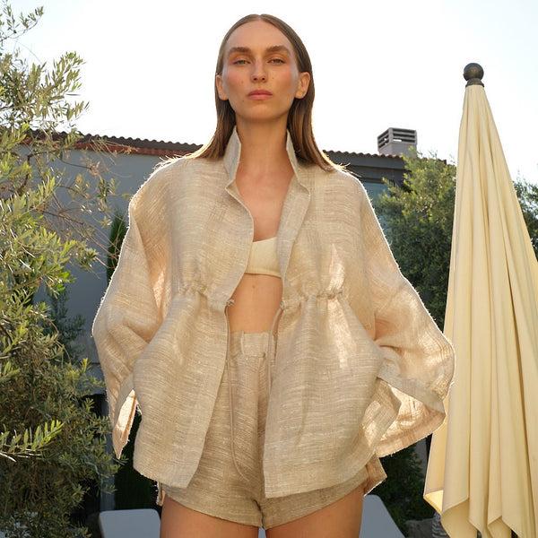 piece of white Ruby Shorts Biscotti