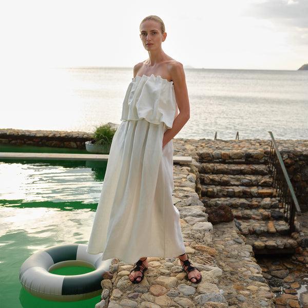 piece of white Sadie Dress Coconut